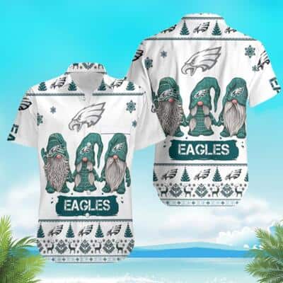 Gnome Christmas NFL Philadelphia Eagles Hawaiian Shirt Summer Beach Gift