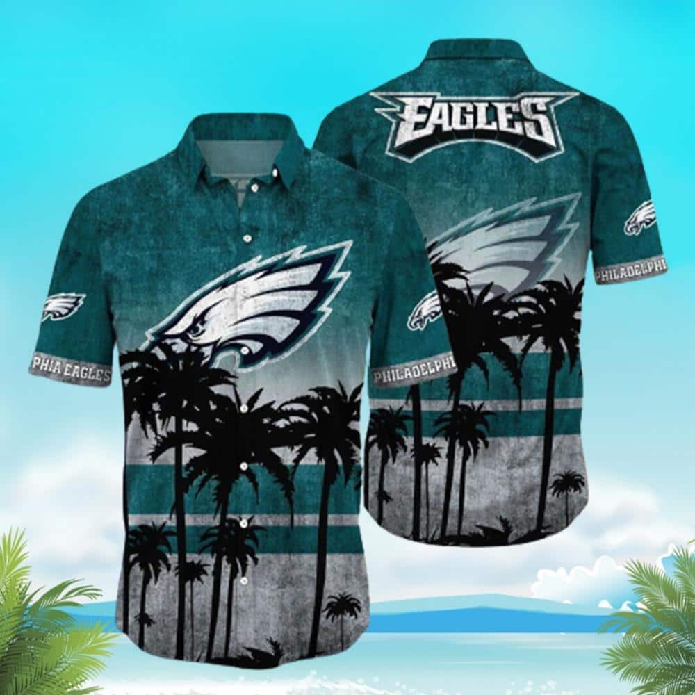 Vintage NFL Philadelphia Eagles Hawaiian Shirt Summer Beach Gift