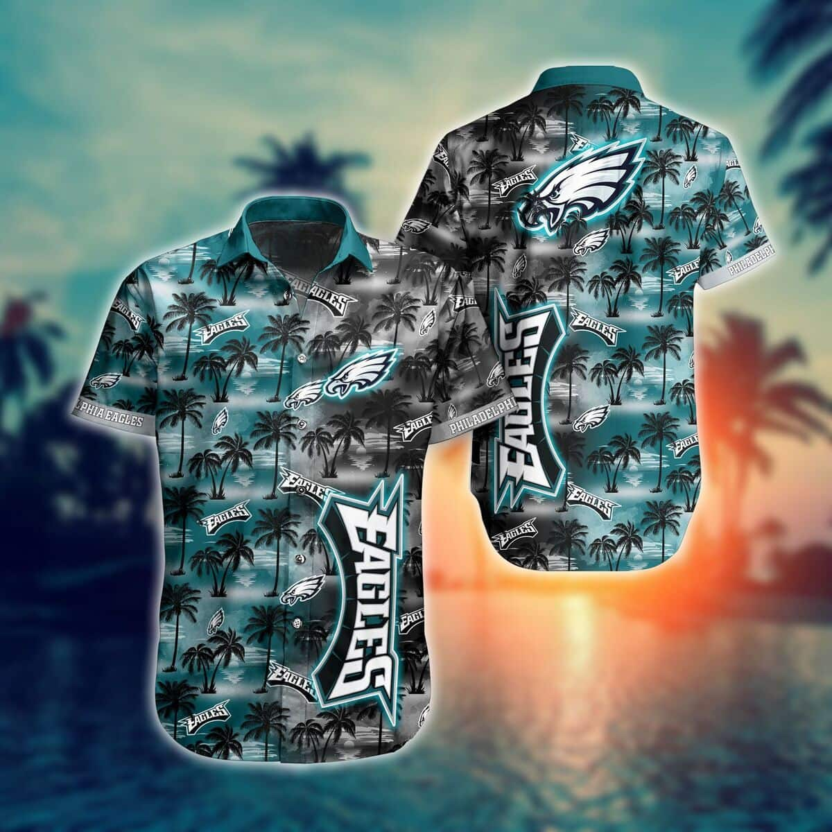 Nfl Philadelphia Eagles Hawaiian Shirt Vintage Coconut Tree