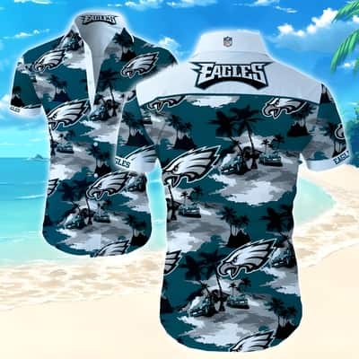 NFL Philadelphia Eagles Hawaiian Shirt Island Pattern All Over Print