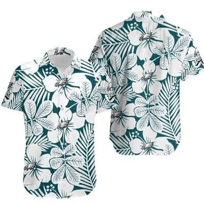 Philadelphia Eagles Hawaiian Shirt Flower Pattern Gift For NFL Fans