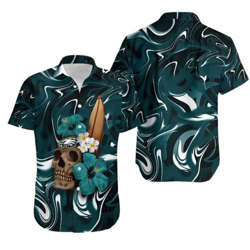 Philadelphia Eagles Skull Pattern Name 3D Baseball Jersey Shirt