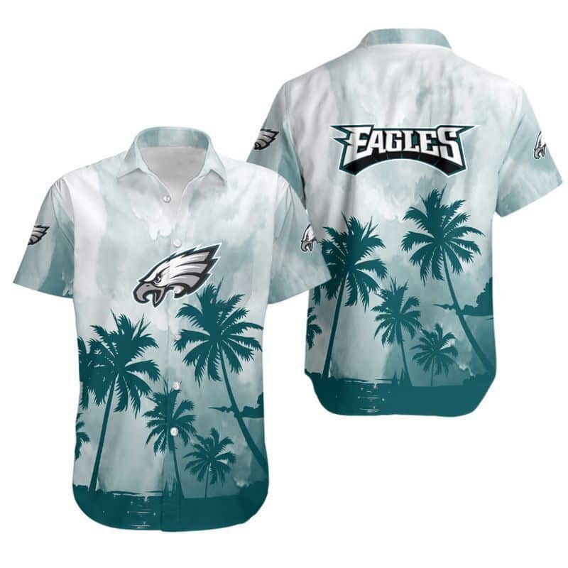 Vintage NFL Philadelphia Eagles Hawaiian Shirt Coconut Trees