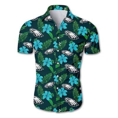 NFL Philadelphia Eagles Hawaiian Shirt Tropical Flower Summer Beach Gift