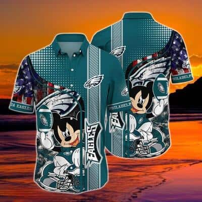 Mickey Mouse Philadelphia Eagles NFL Hawaiian Shirt Gift For Beach Trip