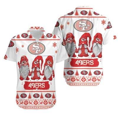 Gnomes NFL San Francisco 49ers Hawaiian Shirt Christmas Gift For Football Fans