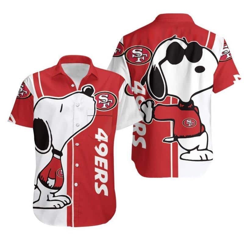 Snoopy Lovers NFL San Francisco 49ers Hawaiian Shirt Gift For Football Fans