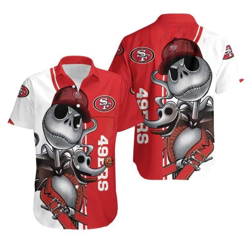 NFL San Francisco 49ers Hawaiian Shirt Jack Skellington And Zero