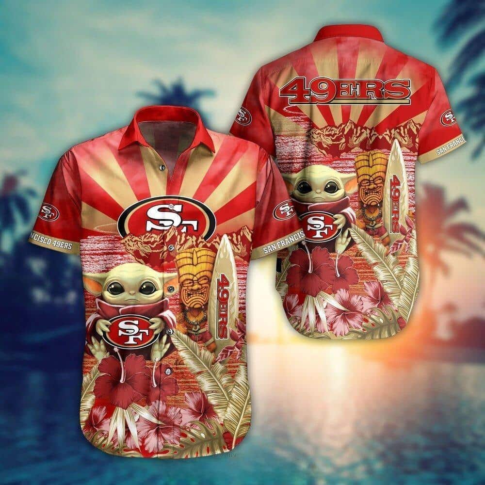 Baby Yoda Star Wars Loves NFL San Francisco 49ers Hawaiian Shirt