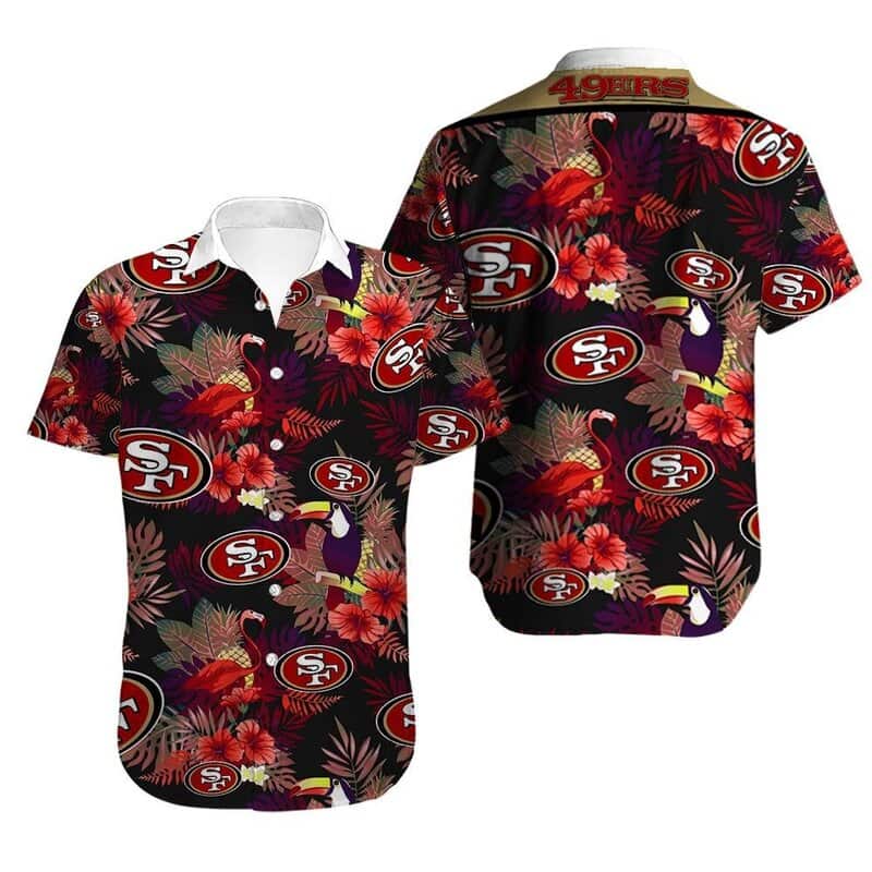 NFL San Francisco 49ers Hawaiian Shirt Tropical Pattern
