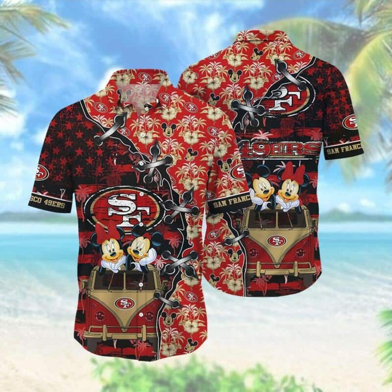 Cool Disney Mickey Mouse NFL San Francisco 49ers Hawaiian Shirt