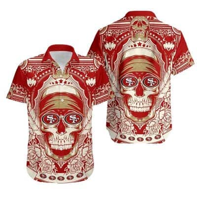 NFL San Francisco 49ers Hawaiian Shirt Skull Pattern All Over Print