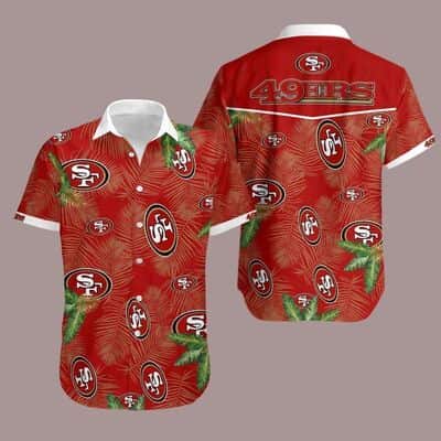 NFL San Francisco 49ers Hawaiian Shirt Palm Leaves Pattern All Over Print