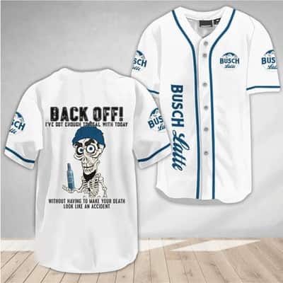 Achmed Back Off With Busch Latte Baseball Jersey Beer Lovers Gift