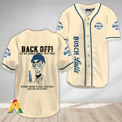Achmed Back Off With Busch Latte Beer Baseball Jersey