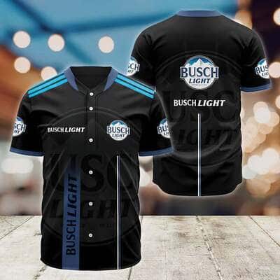 Black Busch Light Baseball Jersey Beer Lovers Gift