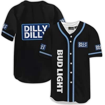 Black Dilly Dilly Bud Light Baseball Jersey Beer Lovers Gift