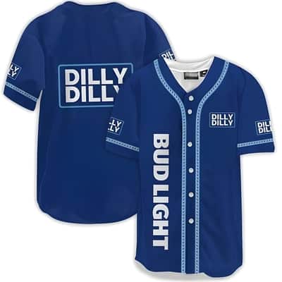 Blue Dilly Dilly Bud Light Baseball Jersey Gift For Beer Drinkers