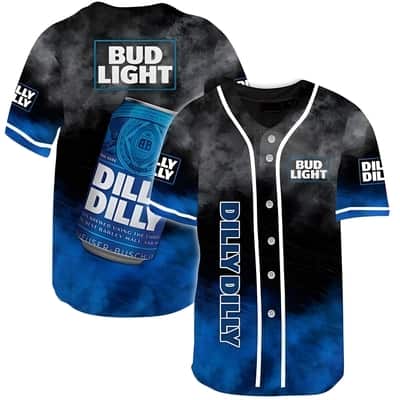 Dilly Dilly Bud Light Baseball Jersey Smoke Pattern