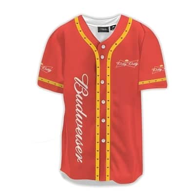White Dilly Dilly Budweiser Baseball Jersey Sports Gift For Him