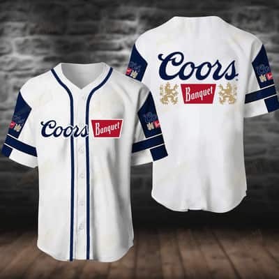 White Coors Banquet Baseball Jersey Gift For Baseball Fans