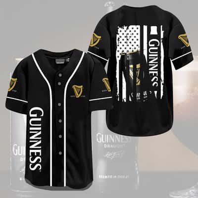 Guinness Flag Baseball Jersey Beer Lovers Gift
