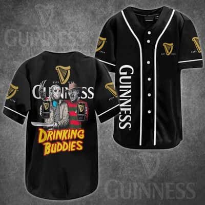 Jason Voorhees And Freddy Krueger Drinking Buddies Guinness Beer Baseball Jersey