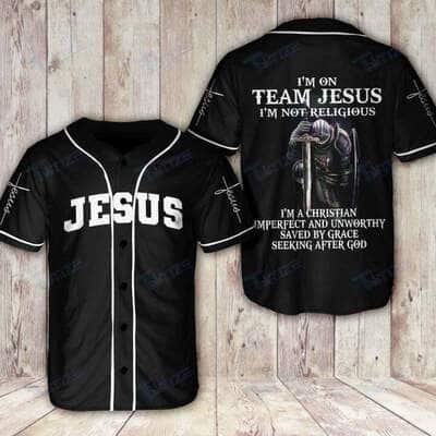 I'm On Team Jesus Baseball Jersey I'm A Christian