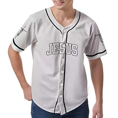 White Jesus Saved My Life Baseball Jersey Best Christian Gift