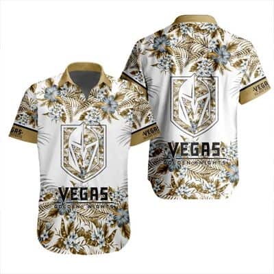 NHL Vegas Golden Knights Hawaiian Shirt Flower Pattern Hockey Fans Gift