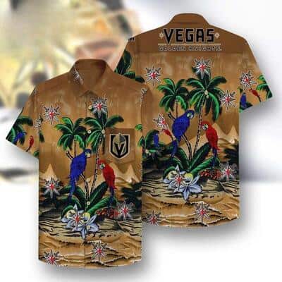 NHL Vegas Golden Knights Hawaiian Shirt Tropical Pattern Practical Beach Gift