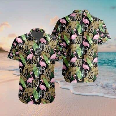 NHL Vegas Golden Knights Hawaiian Shirt Flamingo Pattern Beach Vacation Gift