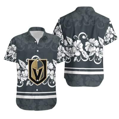 NHL Vegas Golden Knights Hawaiian Shirt Hibiscus Pattern Hockey Fans Gift