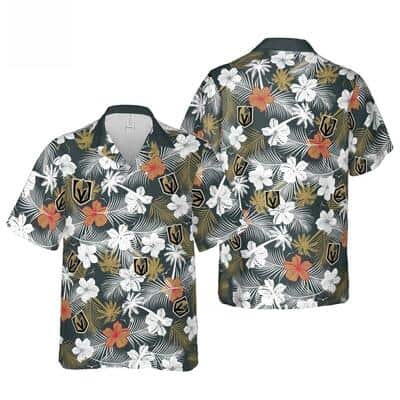 Aloha NHL Vegas Golden Knights Hawaiian Shirt Tropical Flower Pattern