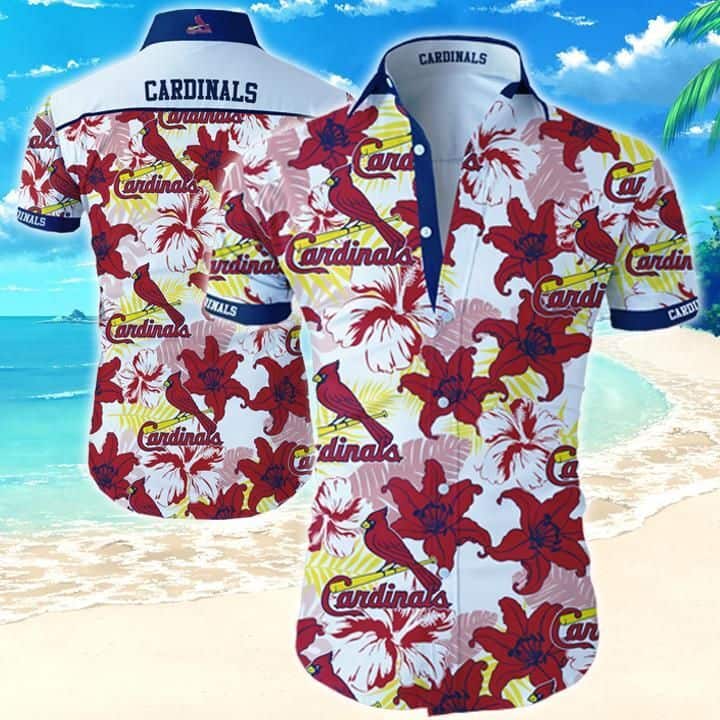 MLB St. Louis Cardinals Tropical Hibiscus Hawaiian Shirt For Sport