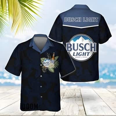 Busch Light Beer Hawaiian Shirt Polynesian Tribal Pattern Summer Beach Gift