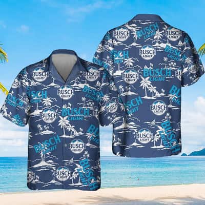 Busch Light Beer Hawaiian Shirt Island Pattern Gift For Beach Trip Summer Aloha