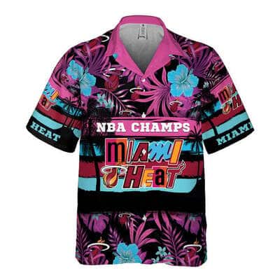 NBA Champs Miami Heat Hawaiian Shirt Summer Beach Gift Aloha