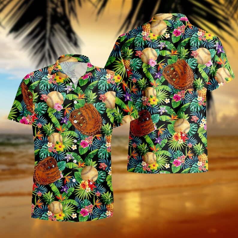 Aloha Baseball Hawaiian Shirt Tropical Pattern Gift For Beach Lovers