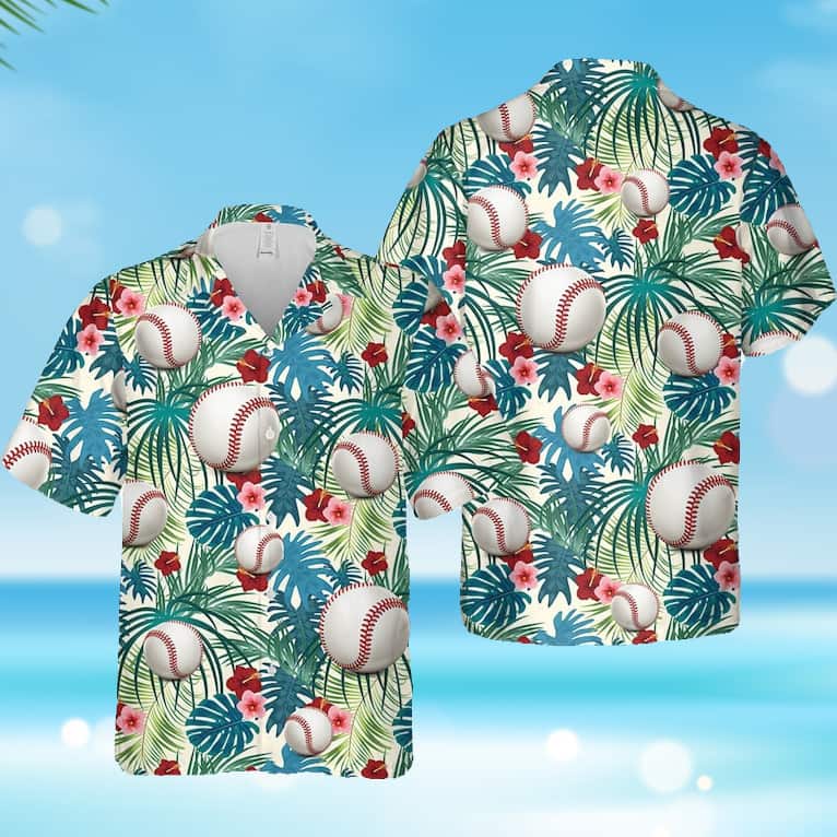 Aloha Baseball Hawaiian Shirt Summer Beach Gift