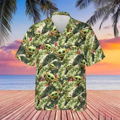 Baby Yoda Star Wars Hawaiian Shirts Banana Leaves Pattern Beach Gift For Best Friend
