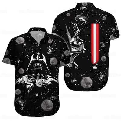 Black Aloha Star Wars Darth Vader Hawaiian Shirt Gift For Mandalorian Fans