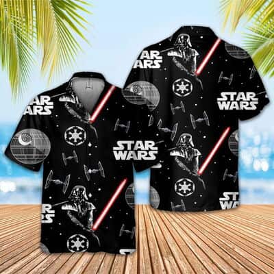 Black Aloha Darth Vader Hawaiian Shirts Gift For Beach Vacation