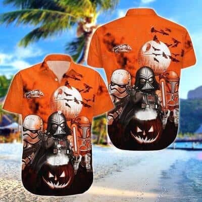 Halloween Aloha Stormtrooper Darth Vader Hawaiian Shirts Gift For Star Wars Fans
