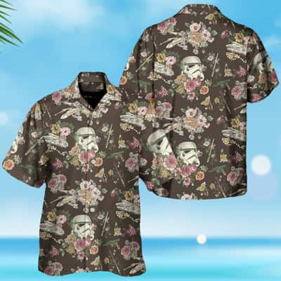 Vintage Star Wars Stormtrooper Flower Hawaiian Shirts