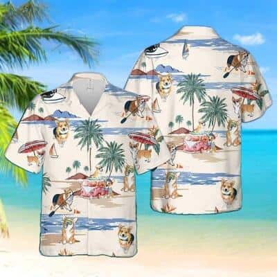 Cool Corgi Hawaiian Shirt Summer Pattern Gift For Dog Mom