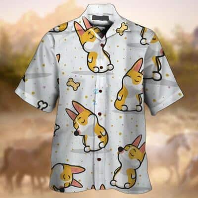Corgi Chibi Hawaiian Shirt Gift For Beach Lovers