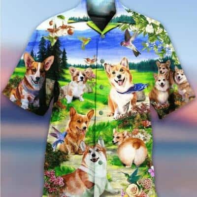Cute Corgi Hawaiian Shirt Gift For Beach Lovers