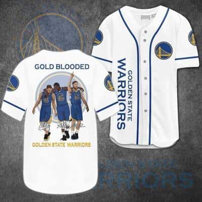 Gold Blooded NBA Golden State Warriors Baseball Jersey