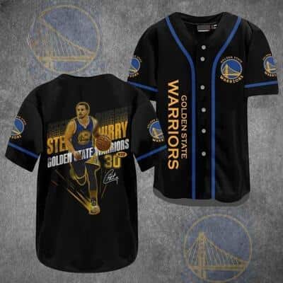 Stephen Curry NBA Golden State Warriors Baseball Jersey